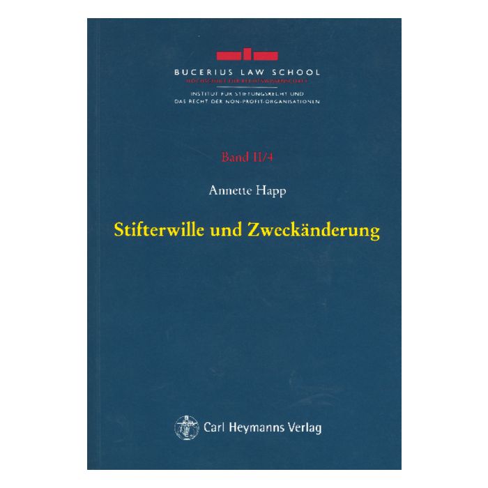 Stifterwille und Zweckänderung