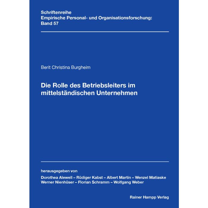 Die Rolle des Betriebsleiters im mittelständischen Unternehmen