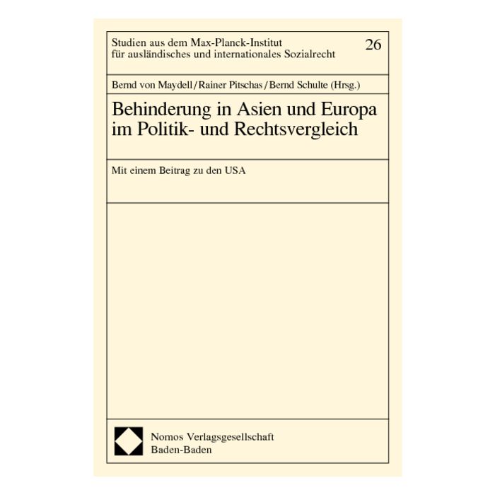 Behinderung in Asien und Europa im Politik- und Rechtsvergleich