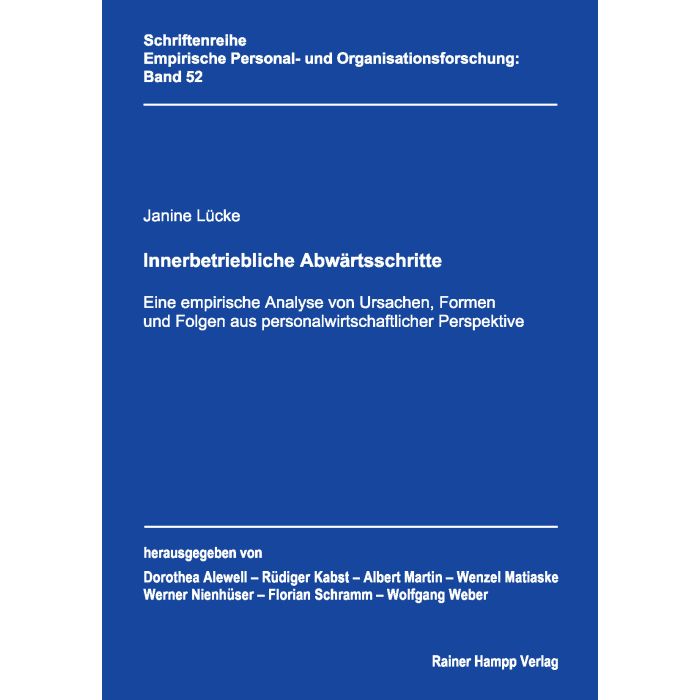 Innerbetriebliche Abwärtsschritte