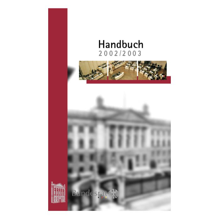 Handbuch des Bundesrates für das Geschäftsjahr 2002/2003