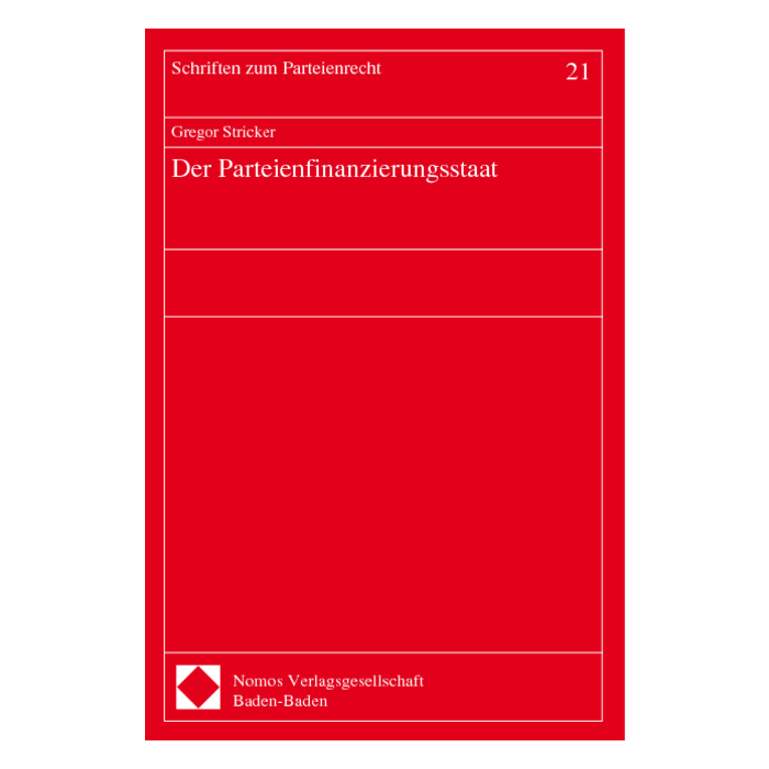Der Parteienfinanzierungsstaat Der Parteienfinanzierungsstaat