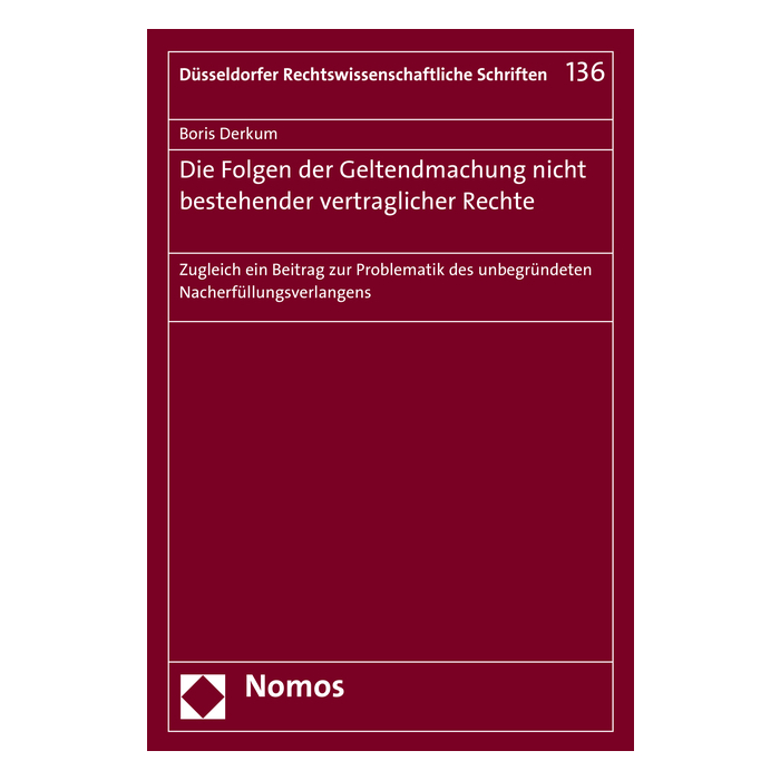 Die Folgen der Geltendmachung nicht bestehender vertraglicher Rechte Die Folgen der Geltendmachung nicht bestehender vertraglicher Rechte