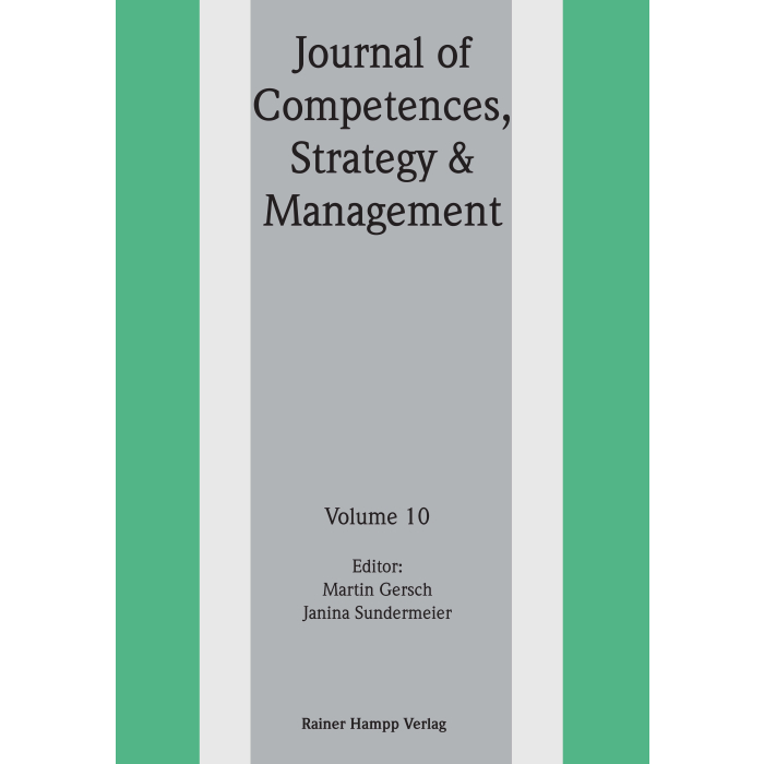 Journal of Competences, Strategy & Management Journal of Competences, Strategy & Management