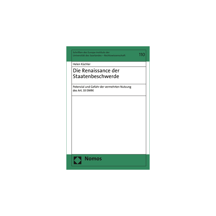 Die Renaissance der Staatenbeschwerde Die Renaissance der Staatenbeschwerde