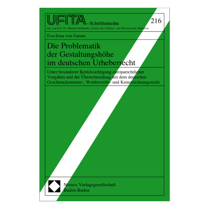 Die Problematik der Gestaltungshöhe im deutschen Urheberrecht Die Problematik der Gestaltungshöhe im deutschen Urheberrecht
