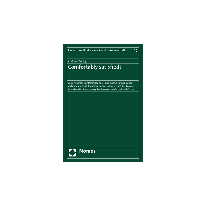 Comfortably satisfied? Comfortably satisfied?
