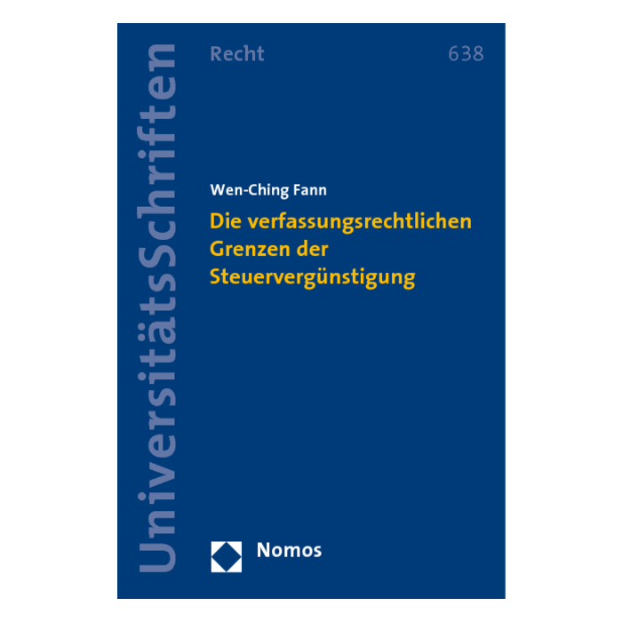 Die verfassungsrechtlichen Grenzen der Steuervergünstigung Die verfassungsrechtlichen Grenzen der Steuervergünstigung