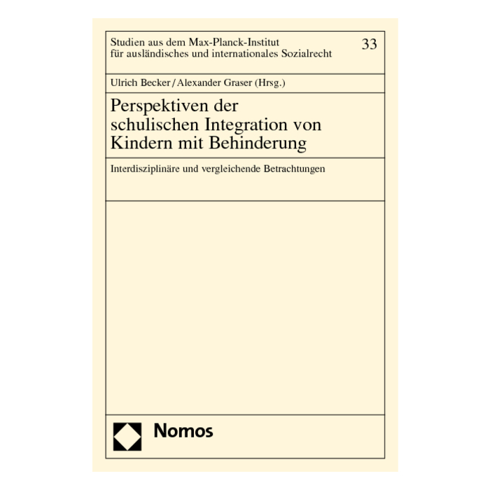Perspektiven der schulischen Integration von Kindern mit Behinderung Perspektiven der schulischen Integration von Kindern mit Behinderung