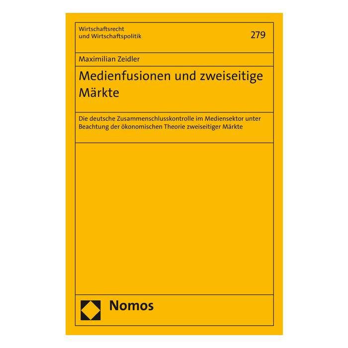 Medienfusionen und zweiseitige Märkte Medienfusionen und zweiseitige Märkte