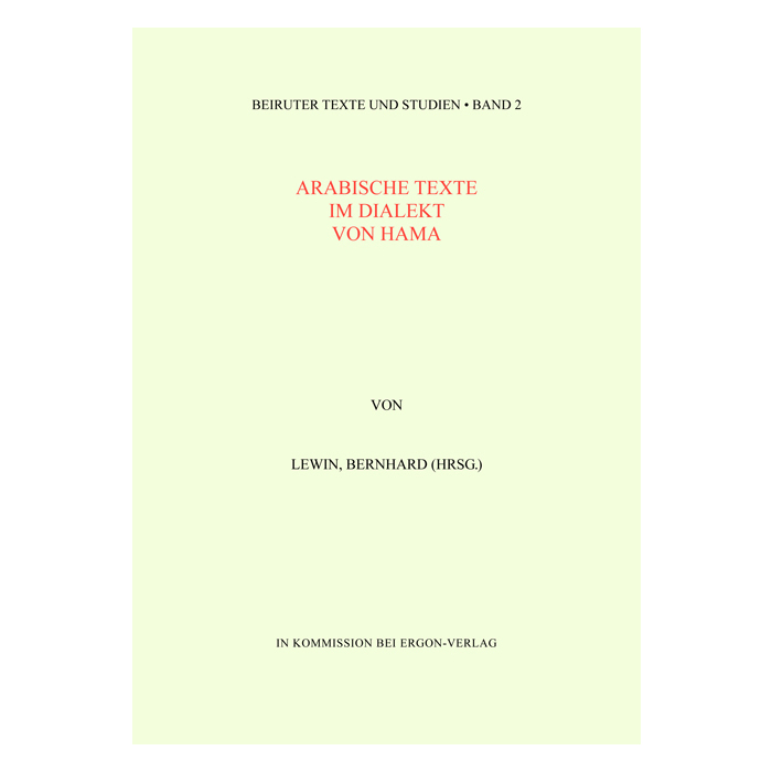 Arabische Texte im Dialekt von Hama Arabische Texte im Dialekt von Hama