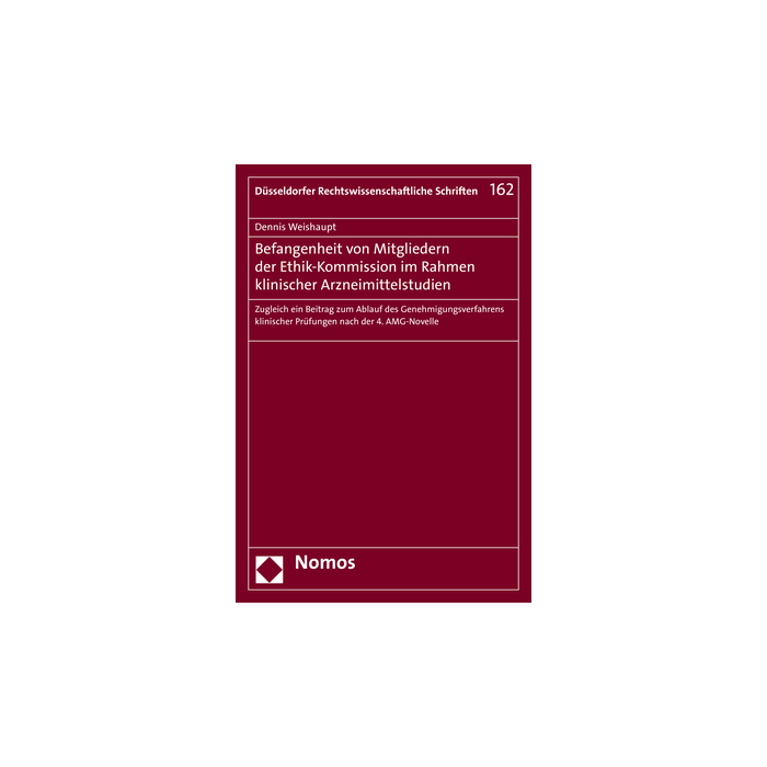 Befangenheit von Mitgliedern der Ethik-Kommission im Rahmen klinischer Arzneimittelstudien Befangenheit von Mitgliedern der Ethik-Kommission im Rahmen klinischer Arzneimittelstudien