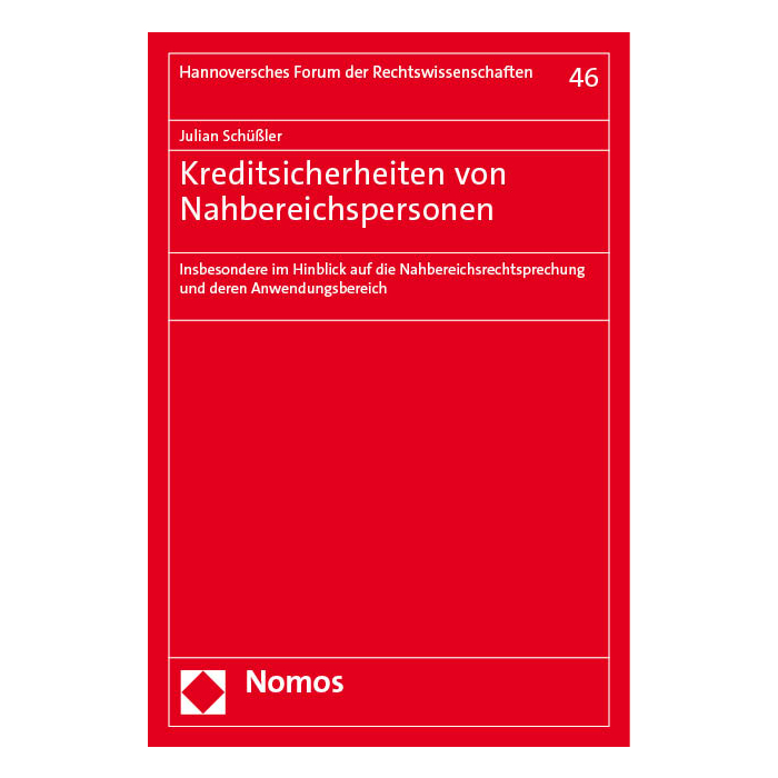 Kreditsicherheiten von Nahbereichspersonen Kreditsicherheiten von Nahbereichspersonen