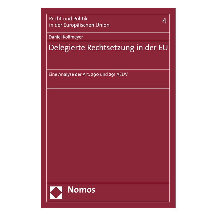 Delegierte Rechtsetzung in der EU Delegierte Rechtsetzung in der EU