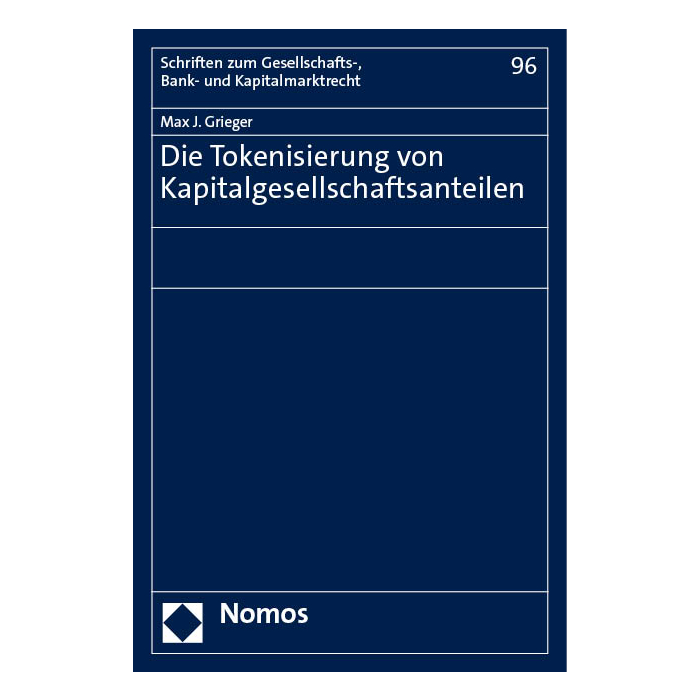 Die Tokenisierung von Kapitalgesellschaftsanteilen Die Tokenisierung von Kapitalgesellschaftsanteilen