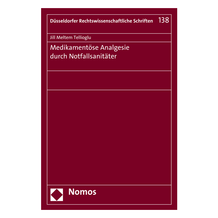 Medikamentöse Analgesie durch Notfallsanitäter Medikamentöse Analgesie durch Notfallsanitäter