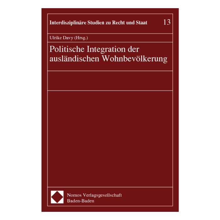 Politische Integration der ausländischen Wohnbevölkerung Politische Integration der ausländischen Wohnbevölkerung