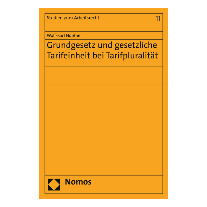 Grundgesetz und gesetzliche Tarifeinheit bei Tarifpluralität Grundgesetz und gesetzliche Tarifeinheit bei Tarifpluralität