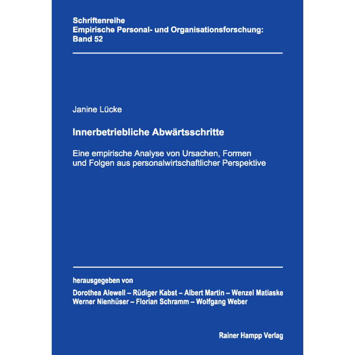 Innerbetriebliche Abwärtsschritte Innerbetriebliche Abwärtsschritte