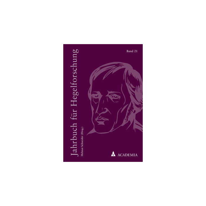 Jahrbuch für Hegelforschung Jahrbuch für Hegelforschung