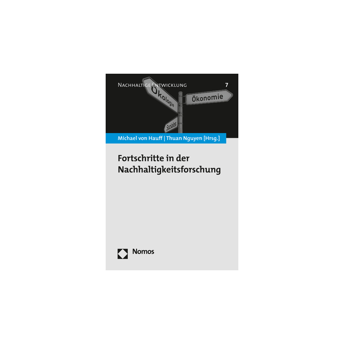 Fortschritte in der Nachhaltigkeitsforschung Fortschritte in der Nachhaltigkeitsforschung