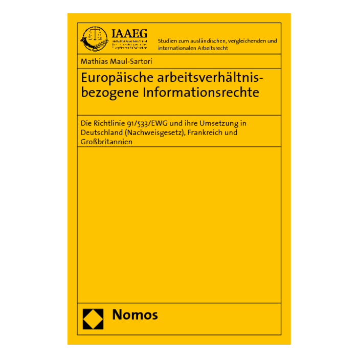 Europäische arbeitsverhältnisbezogene Informationsrechte Europäische arbeitsverhältnisbezogene Informationsrechte