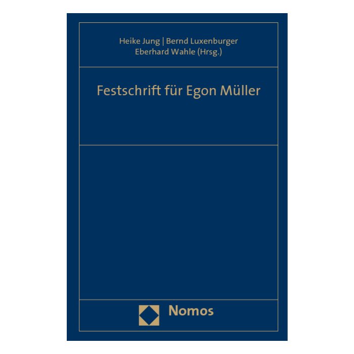 Festschrift für Egon Müller Festschrift für Egon Müller