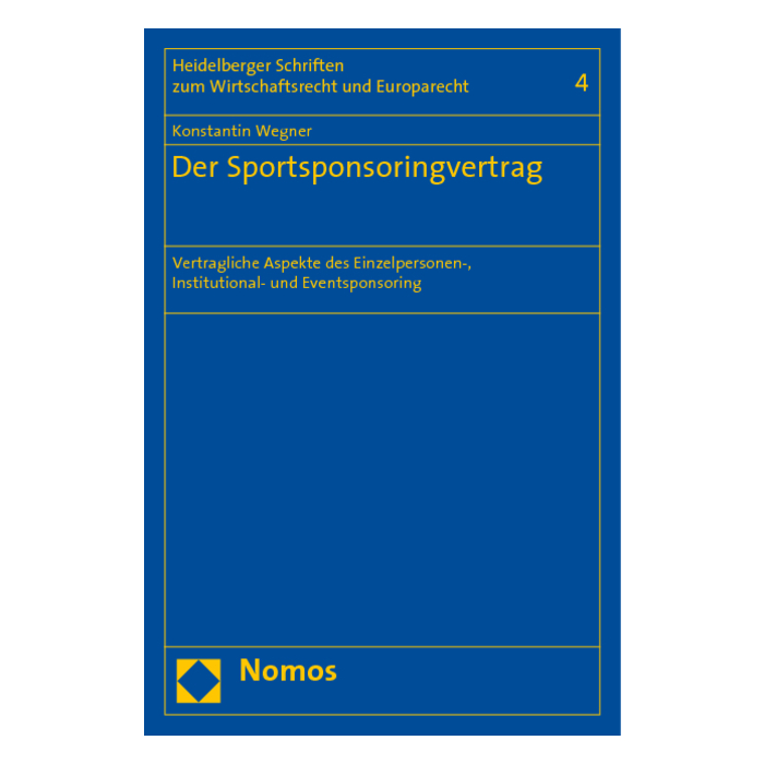 Der Sportsponsoringvertrag Der Sportsponsoringvertrag
