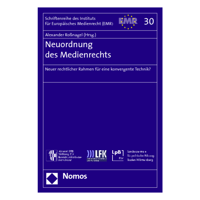 Neuordnung des Medienrechts Neuordnung des Medienrechts