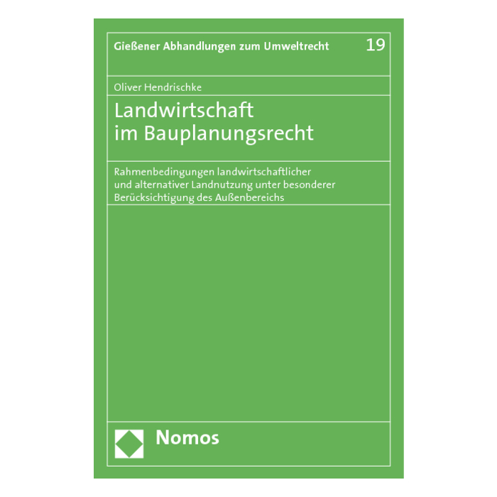 Landwirtschaft im Bauplanungsrecht Landwirtschaft im Bauplanungsrecht