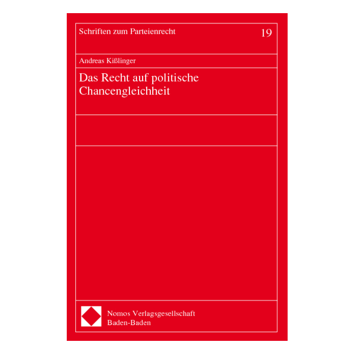 Das Recht auf politische Chancengleichheit Das Recht auf politische Chancengleichheit