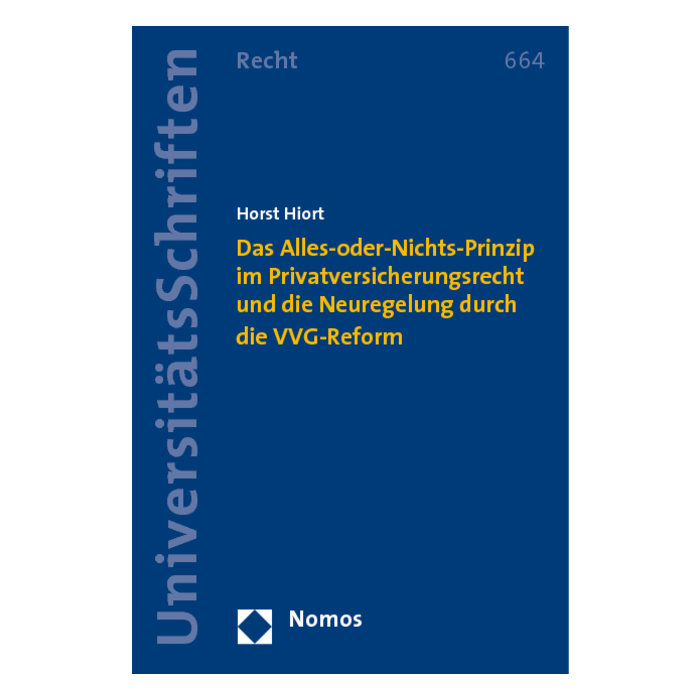 Das Alles-oder-Nichts-Prinzip im Privatversicherungsrecht und die Neuregelung durch die VVG-Reform Das Alles-oder-Nichts-Prinzip im Privatversicherungsrecht und die Neuregelung durch die VVG-Reform