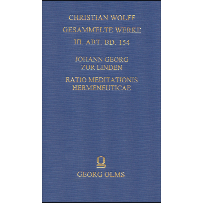 Johann Georg Zur Linden: Ratio meditationis hermeneuticae Johann Georg Zur Linden: Ratio meditationis hermeneuticae
