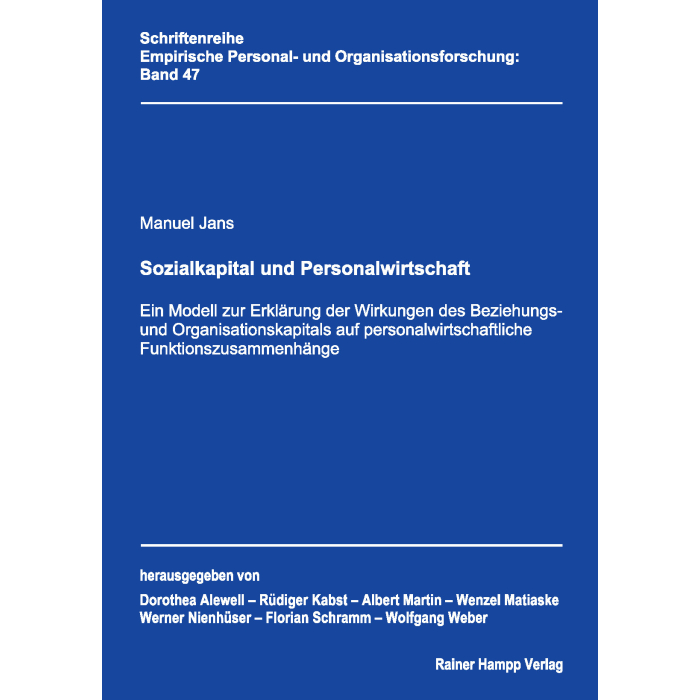 Sozialkapital und Personalwirtschaft Sozialkapital und Personalwirtschaft