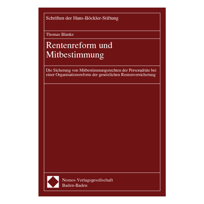 Rentenreform und Mitbestimmung Rentenreform und Mitbestimmung