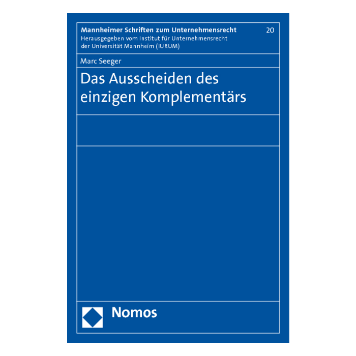 Das Ausscheiden des einzigen Komplementärs Das Ausscheiden des einzigen Komplementärs