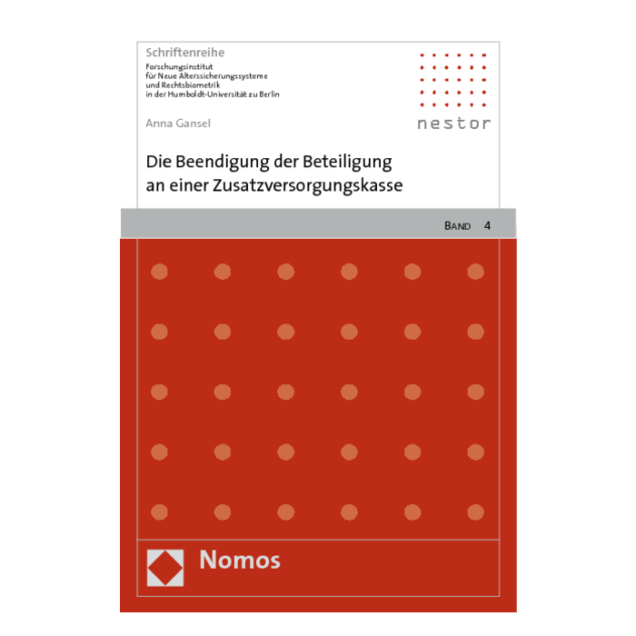 Die Beendigung der Beteiligung an einer Zusatzversorgungskasse Die Beendigung der Beteiligung an einer Zusatzversorgungskasse