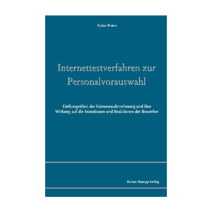 Internettestverfahren zur Personalauswahl Internettestverfahren zur Personalauswahl