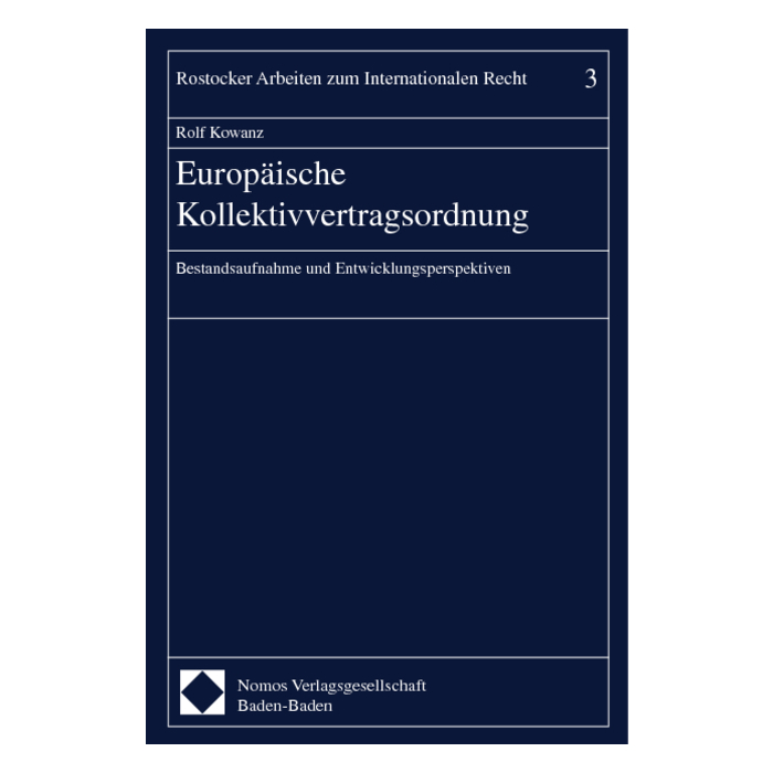 Europäische Kollektivvertragsordnung Europäische Kollektivvertragsordnung