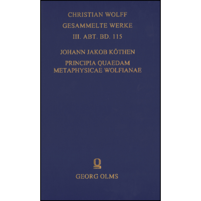 Principia quaedam metaphysicae Wolfianae Principia quaedam metaphysicae Wolfianae