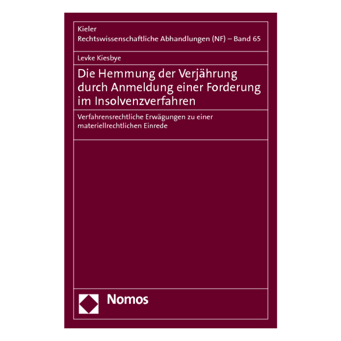 Die Hemmung der Verjährung durch Anmeldung einer Forderung im Insolvenzverfahren Die Hemmung der Verjährung durch Anmeldung einer Forderung im Insolvenzverfahren