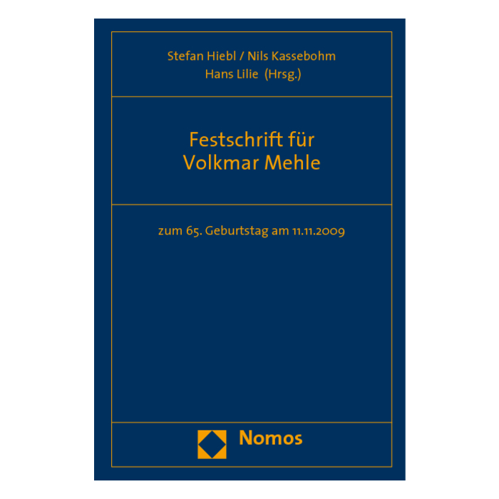 Festschrift für Volkmar Mehle Festschrift für Volkmar Mehle