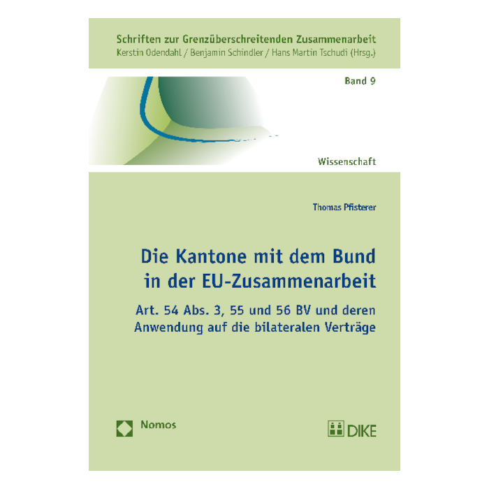 Die Kantone mit dem Bund in der EU-Zusammenarbeit Die Kantone mit dem Bund in der EU-Zusammenarbeit