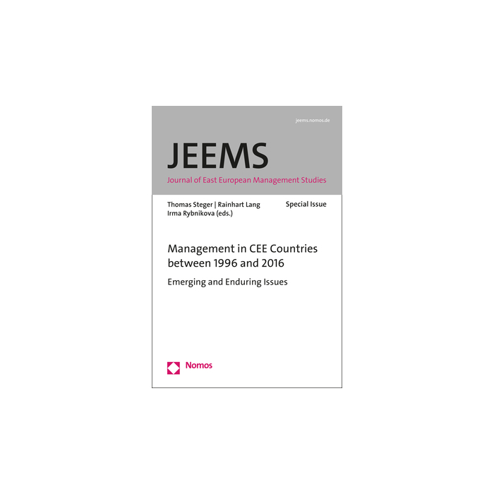 Management in CEE Countries between 1996 and 2016 Management in CEE Countries between 1996 and 2016