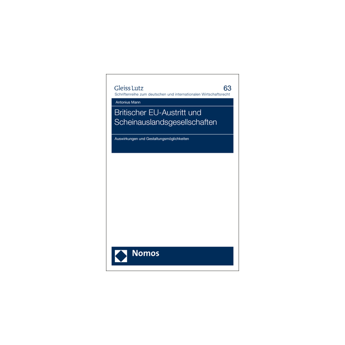 Britischer EU-Austritt und Scheinauslandsgesellschaften Britischer EU-Austritt und Scheinauslandsgesellschaften