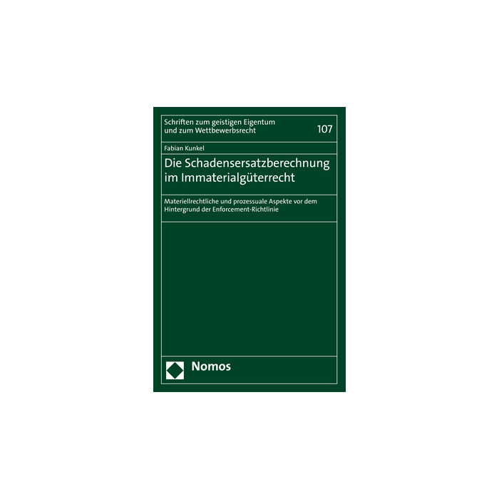 Die Schadensersatzberechnung im Immaterialgüterrecht Die Schadensersatzberechnung im Immaterialgüterrecht