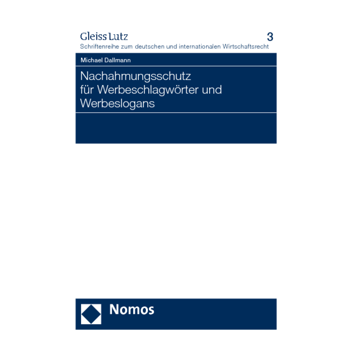 Nachahmungsschutz für Werbeschlagwörter und Werbeslogans Nachahmungsschutz für Werbeschlagwörter und Werbeslogans