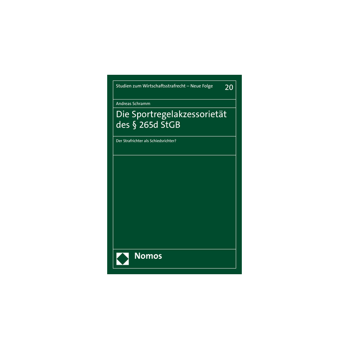 Die Sportregelakzessorietät des § 265d StGB Die Sportregelakzessorietät des § 265d StGB