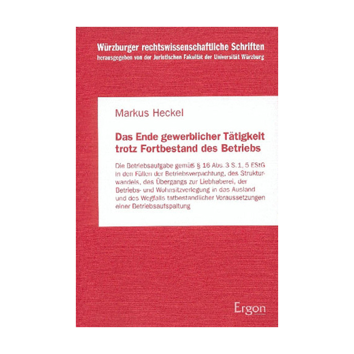 Das Ende gewerblicher Tätigkeit trotz Fortbestand des Betriebs Das Ende gewerblicher Tätigkeit trotz Fortbestand des Betriebs