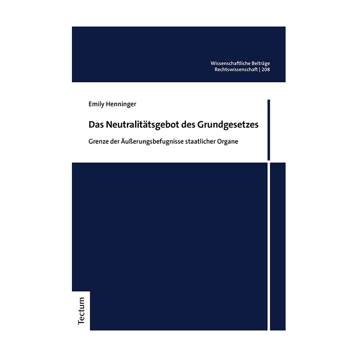 Das Neutralitätsgebot des Grundgesetzes Das Neutralitätsgebot des Grundgesetzes